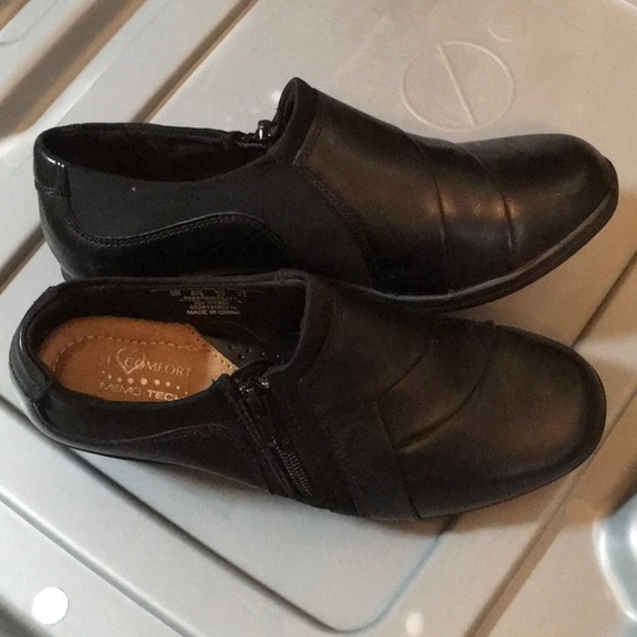 Women’s I ❤️Comfort MEMO TECH black side zip Sz 6 shoes - Picture 2 of 8